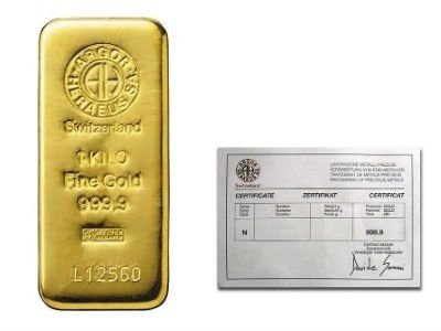 1 Kilo Argor Heraeus Gold Bar For Sale