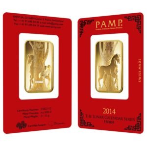 1 oz NTR Lunar Horse Gold Bar For Sale