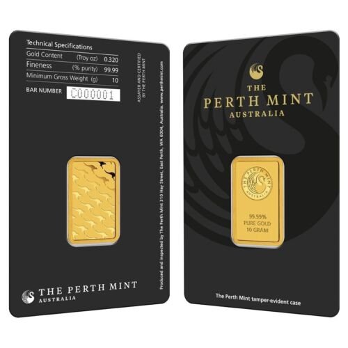 10 Gram Perth Mint Gold Bar For Sale