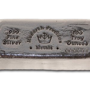 100 oz Monarch Hand Poured Stacker Sil