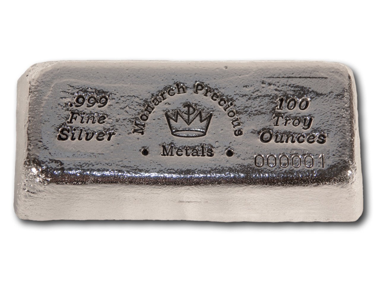 100 oz Monarch Hand Poured Stacker Sil