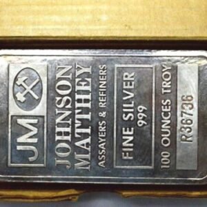 100 oz Pressed Johnson Matthey Silver