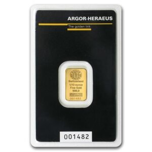 10 oz Argor Heraeus Gold Bar For Sale