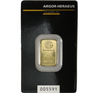 oz Argor Heraeus Gold Bar For Sale