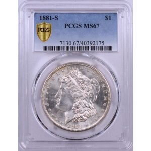 1881-S Morgan Silver Dollar Coin PCGS MS67