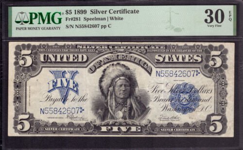 Buy 1899 $5 Silver Certificate Chief