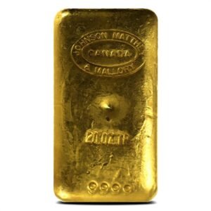 20 oz Johnson Matthey Gold Bar For Sal