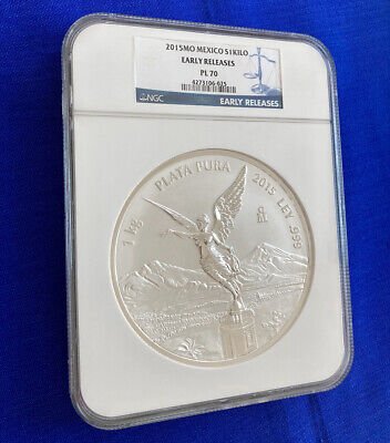 2015 1 Kilo Reverse Proof Mexican Silv