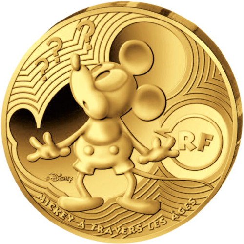 2016 5 oz Proof French Gold Mickey Mou