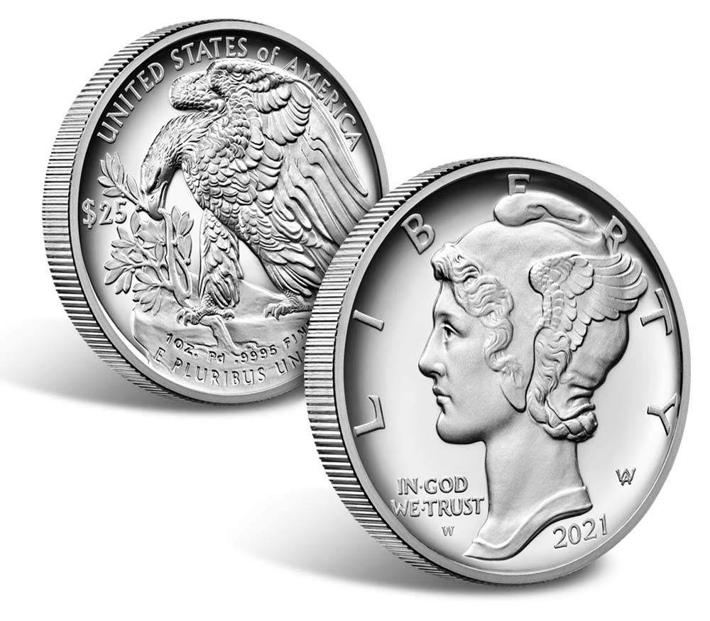 2021 1 oz American Palladium Eagle Coi