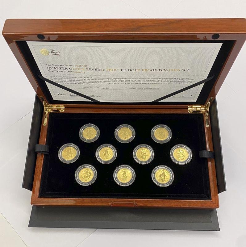 1/4 oz Proof British Gold Reverse Fros