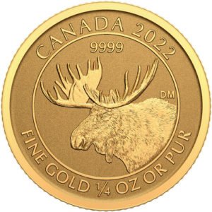 1/4 oz Canadian Gold Moose Reverse Pro