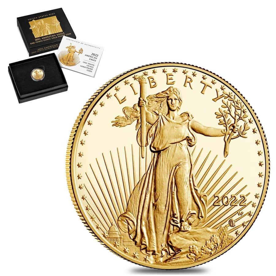 1/10 oz Proof American Gold Eagle Coin