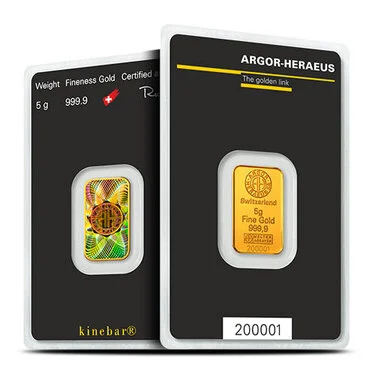 5 Gram Argor Heraeus Kinebar Gold Bar