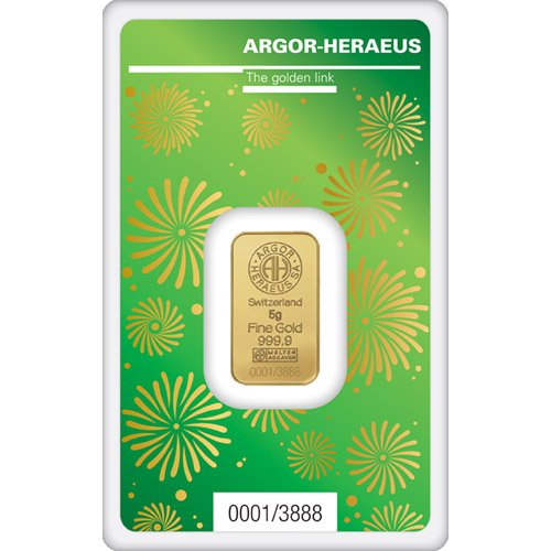 5 Gram Argor Heraeus Lunar Tiger Gold Bar (2)