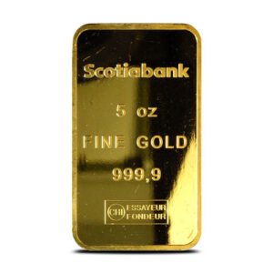 5 oz Scotiabank Gold Bar For Sale