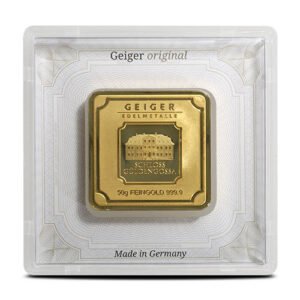 50 Gram Geiger Edelmetalle Square Gold