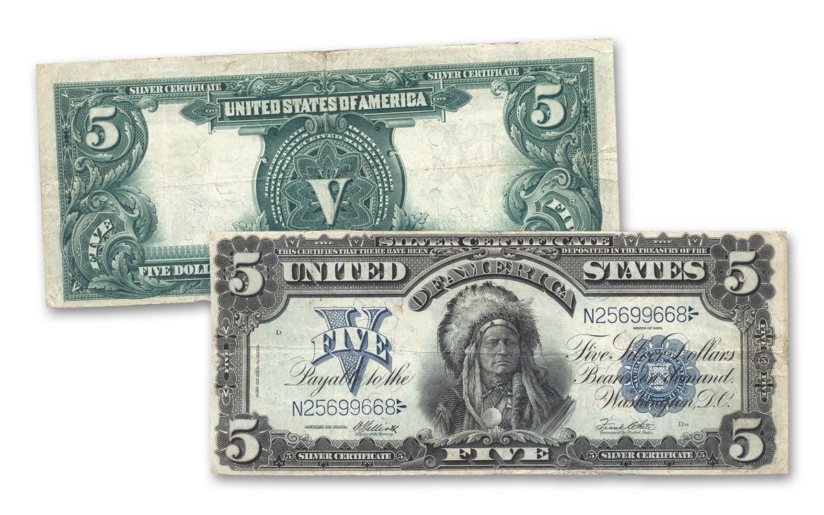 1899 $5 Silver Certificate Chief Note