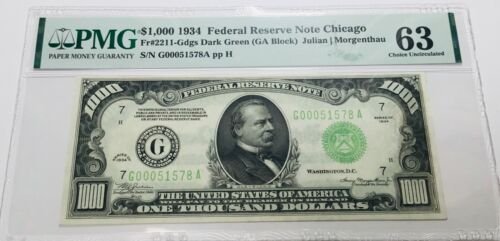 1934 $1000 Federal Reserve Not