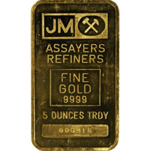 Buy 5 oz Johnson Matthey Gold Bar