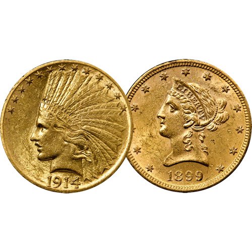 Pre-33 $10 Indian and Liberty Go