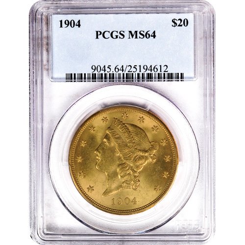 Pre-33 $20 Liberty Gold Double Eagle Coin MS64 (PCGS or NGC) (2)