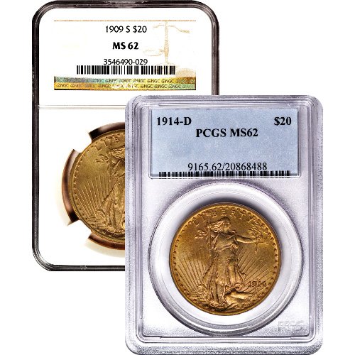 Pre-33 $20 Saint Gaudens Gold Double E