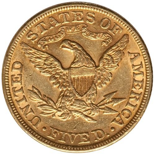 Pre-33 $5 Liberty Gold Half Eagle Coin (XF) (2)