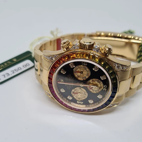 Rolex Daytona Rainbow 116598 SUPER RARE 100 NOS Full Set full stickers (2)