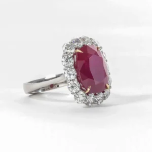 10 Carat Burma Ruby Diamond Ring - Rare