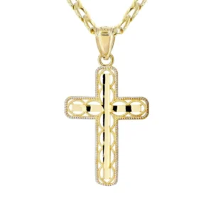 10K Gold Cross Necklace For Men | 3.13 Grams
