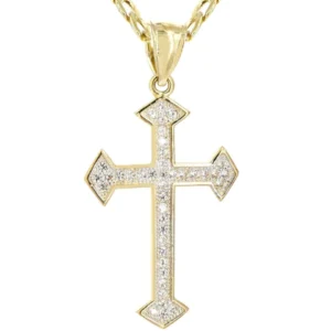 10K Gold Cross Necklace For Men | 4.23 Grams