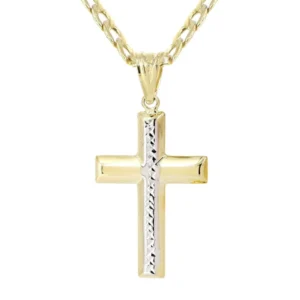 10K Gold Cross Necklace For Men | 3.58 Grams
