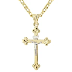 10K Gold Crucifix / Cross Necklace For Men | 3.3 Grams