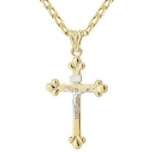 10K Gold Crucifix / Cross Necklace For Men | 3.3 Grams