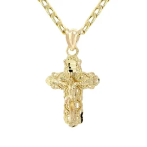 10K Gold Crucifix / Cross Necklace For Men | 2.8 Grams