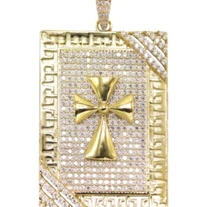 10K Gold Dog Tag Pendant For Sale | 14 Grams