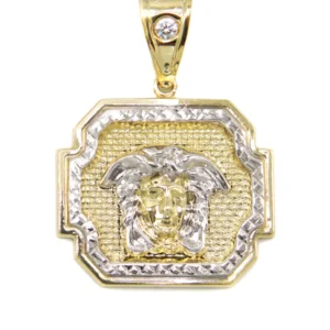 10K Gold Medusa Head Pendant | Customizable Size