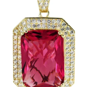 10K Gold Ruby Pendant | 14 Grams