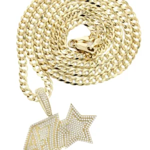 10K Yellow Gold Angel Necklace | Appx. 21 Grams