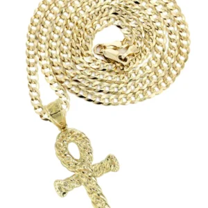 10K Yellow Gold Ankh Necklace | Appx. 13.1 Grams