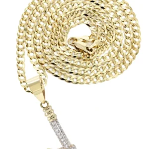 10K Yellow Gold Axe Necklace | Appx. 13.8 Grams