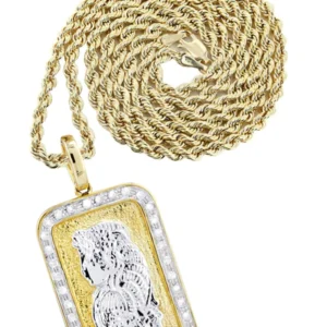 10K Yellow Gold Bar Diamond Necklace | 0.59 Carats