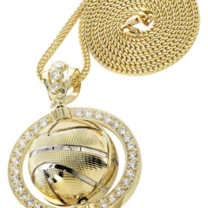 10K Yellow Gold Basketball Necklace | Appx. 32.3 Grams