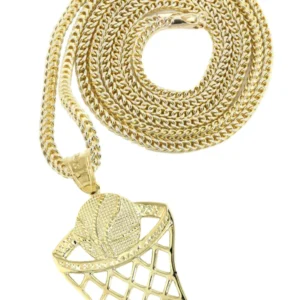 10K Yellow Gold Basketball Necklace | Appx. 14.7 Grams