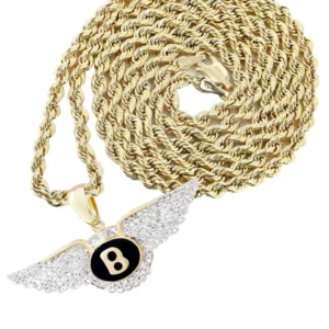 10K Yellow Gold Bentley Diamond Necklace | 0.54 Carats