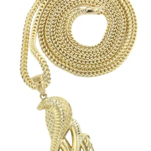10K Yellow Gold Cobra Necklace | Appx. 21.7 Grams