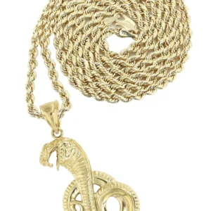 10K Yellow Gold Cobra Necklace | Appx. 18.1 Grams