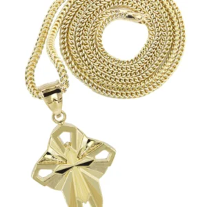 10K Yellow Gold Cross Necklace | Appx. 10.9 Grams