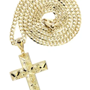 10K Yellow Gold Cross Necklace | Appx. 16.5 Grams